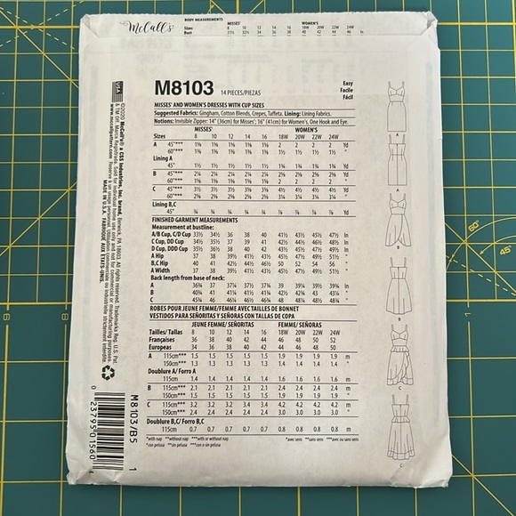 McCall Sewing Pattern - Dress M8103 - Picture 2 of 9